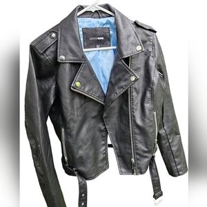 Fashion nova large leather jacket